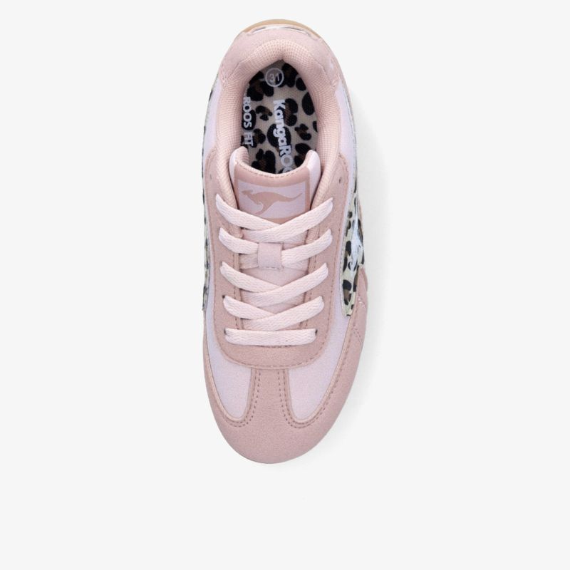 Rosa Sneaker mit gepolsterter Zunge und atmungsaktivem Material, leichter und bequemer Sportschuh