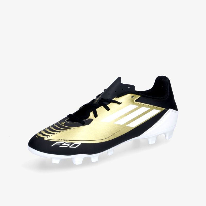 Leichter Fußballschuh in schwarz und gold mit robuster Sohle und hoher Traktion für bestmögliche Performance