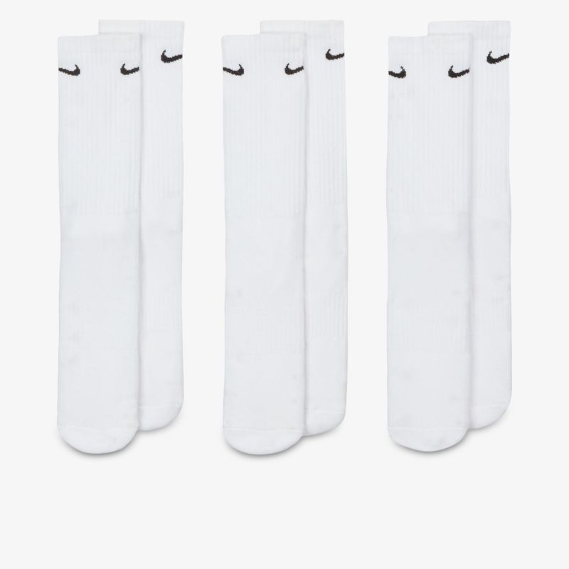 Weiß lange Socken mit elastischem Bund und Nike-Logo für optimalen Komfort und sportlichen Stil