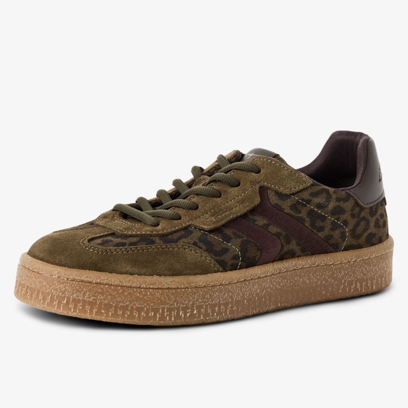 Sportlicher Sneaker aus Wildleder mit Camouflage-Muster und komfortabler, rutschfester Sohle