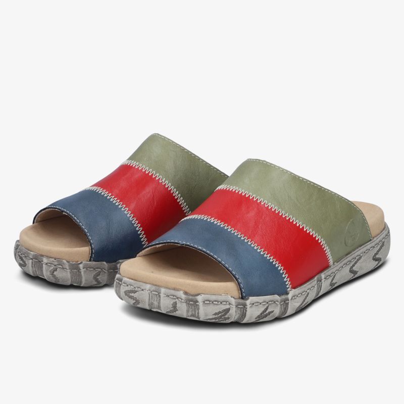 Komfortable bunte Sandalen mit robusten Sohlen und offenen Zehen für entspannte Freizeitaktivitäten