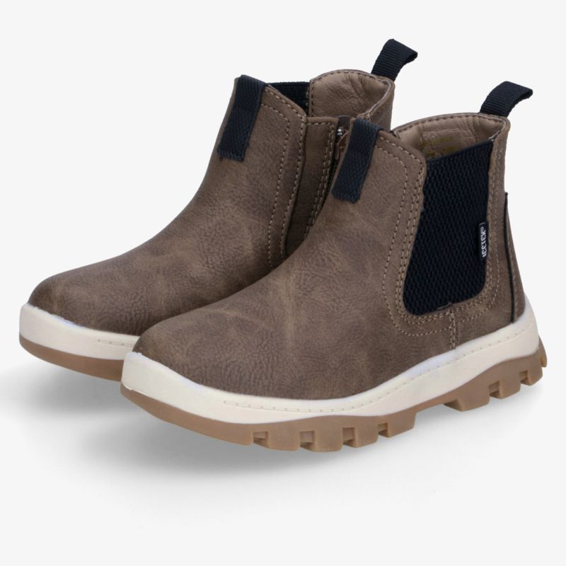 Robuste, komfortable Stiefel mit rutschfester Sohle und elastischem Einsatz für leichten Einstieg