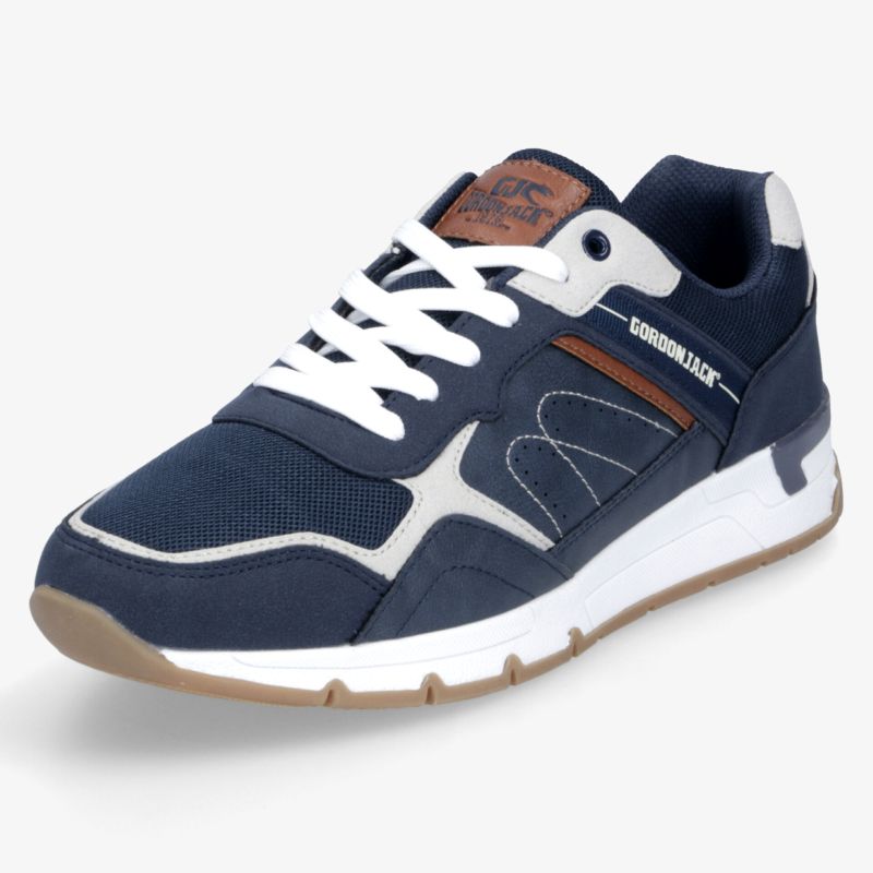 Leichter, sportlicher Schuh in Blau und Weiß mit flexiblem, atmungsaktivem Material und robuster Sohle