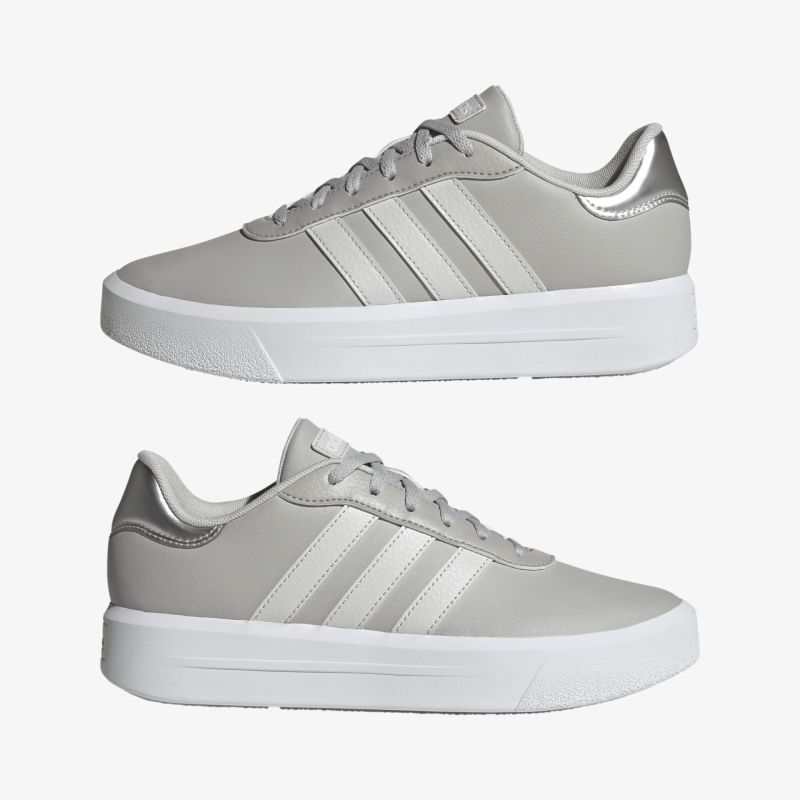 Stilvolle graue Sneakers mit weißer Sohle und dezenten Streifen für vielseitigen Einsatz und optimalen Komfort.