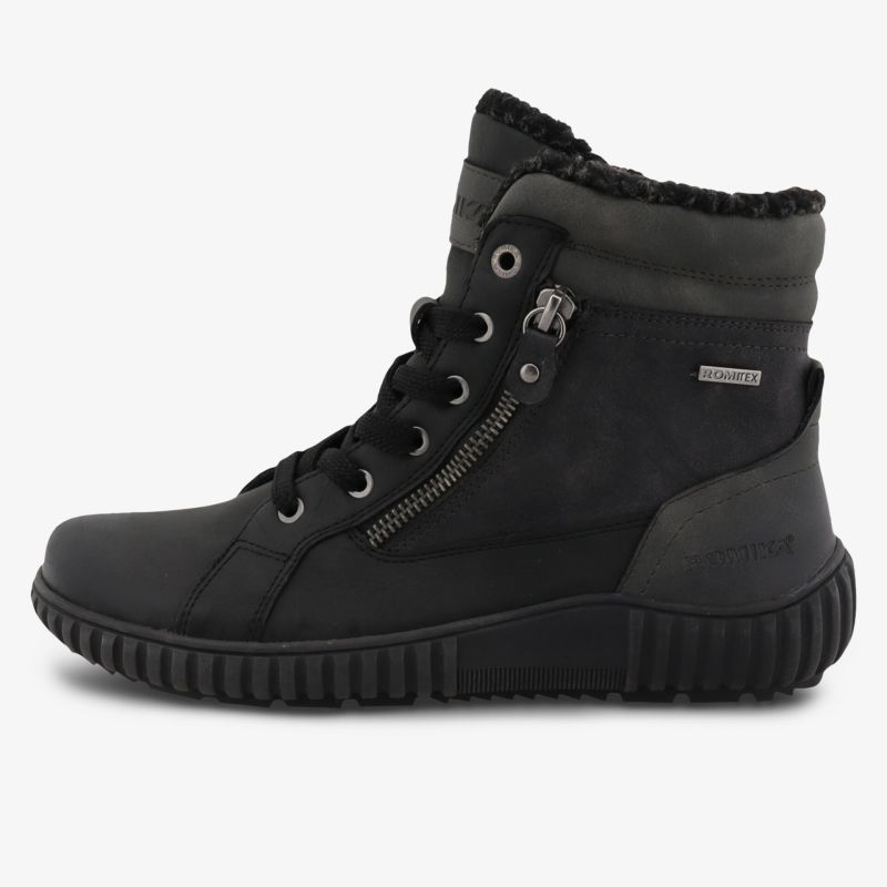 Wasserabweisender, warm gefütterter Winterstiefel mit Reißverschlussdetail und rutschfester Sohle