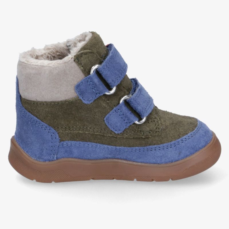 Warmer, bequemer Kinderschuh mit flexiblem Profil, verstellbaren Riemen und weichem Innenfutter für sicheren Halt