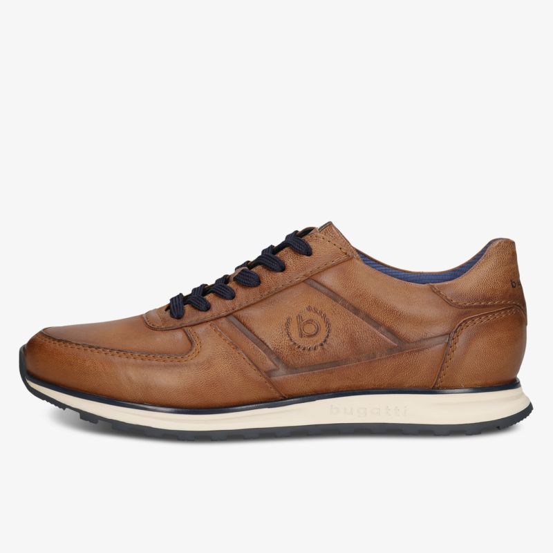 Eleganter brauner Ledersneaker mit komfortabler Passform und sportlichem Design, ideal für den Alltag