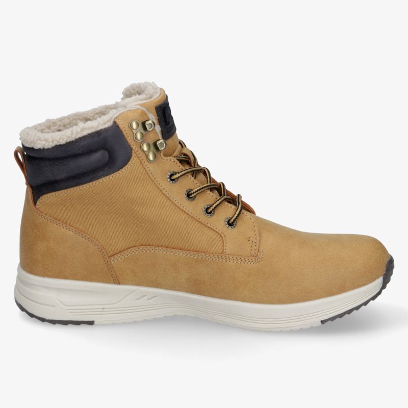 Robuster Winterstiefel in Beige mit warmer Fütterung und rutschfester Sohle für optimalen Tragekomfort.