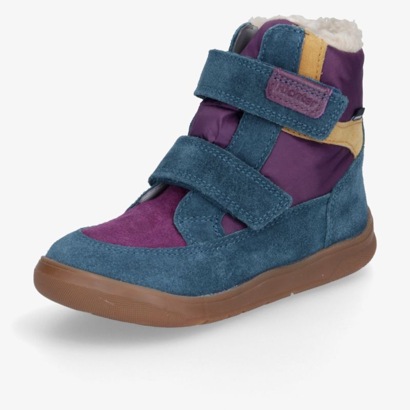 Warmer, robuster Schuh mit Klettverschluss und rutschfester Sohle für bequemes Tragen bei kühlen Temperaturen