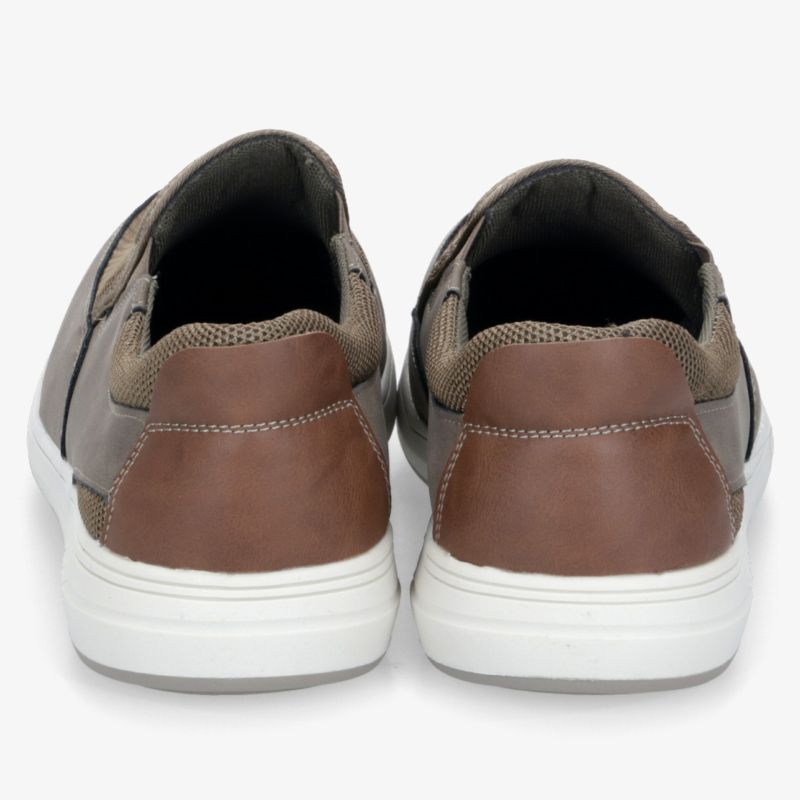 Hochwertige Lederschuhe mit stabiler weißer Sohle, bequemer Passform und modischem Design Rückansicht