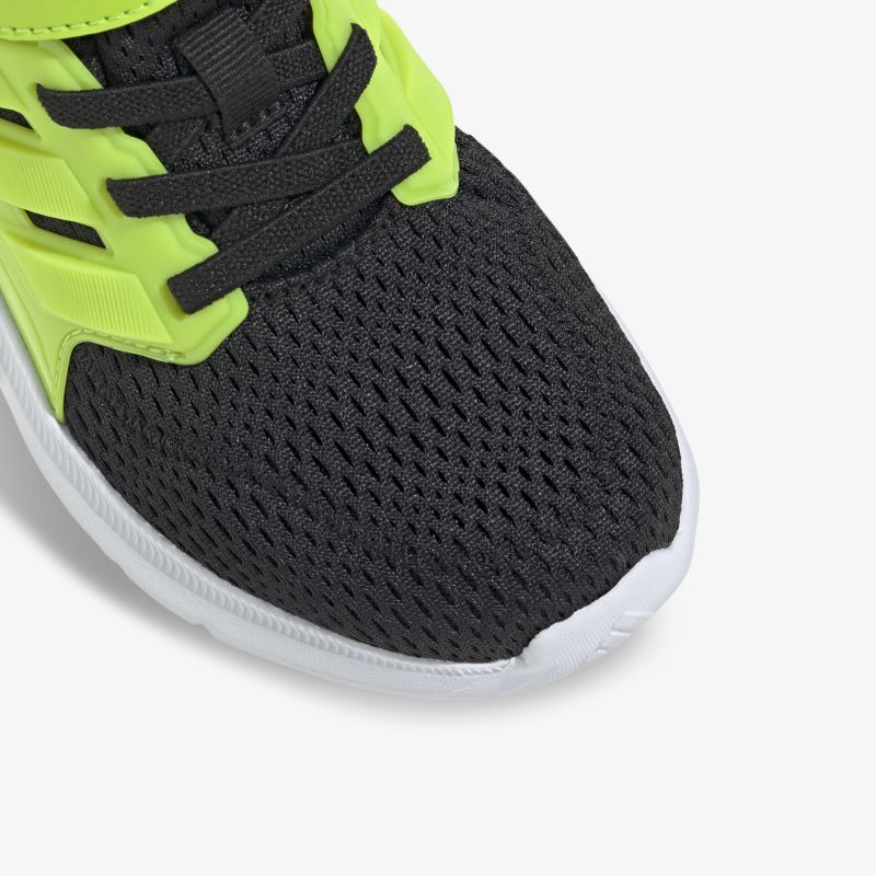 Sportlicher Laufschuh mit flexiblem, atmungsaktivem Mesh und leichter Schnürung in Schwarz und Neonfarben