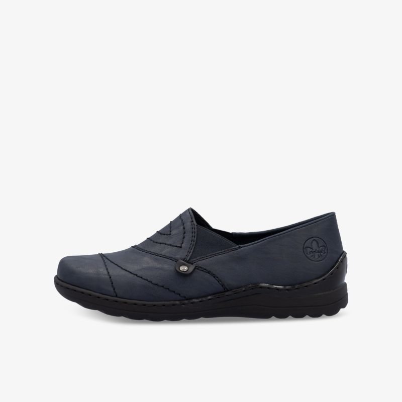 Bequemer dunkelblauer Slipper mit rutschfester Sohle und flexiblem Material für hohen Tragekomfort im Alltag