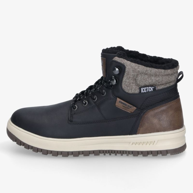 Langlebiger Stiefel mit wasserabweisendem Material, warmem Futter und rutschfester Sohle, ideal bei Kälte.