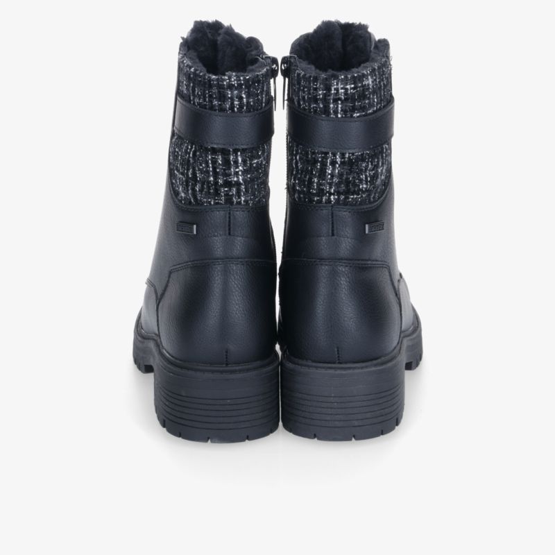 Warme Stiefel mit weichem Innenfutter, rutschfester Sohle und robustem Halt, perfekte Rückansicht