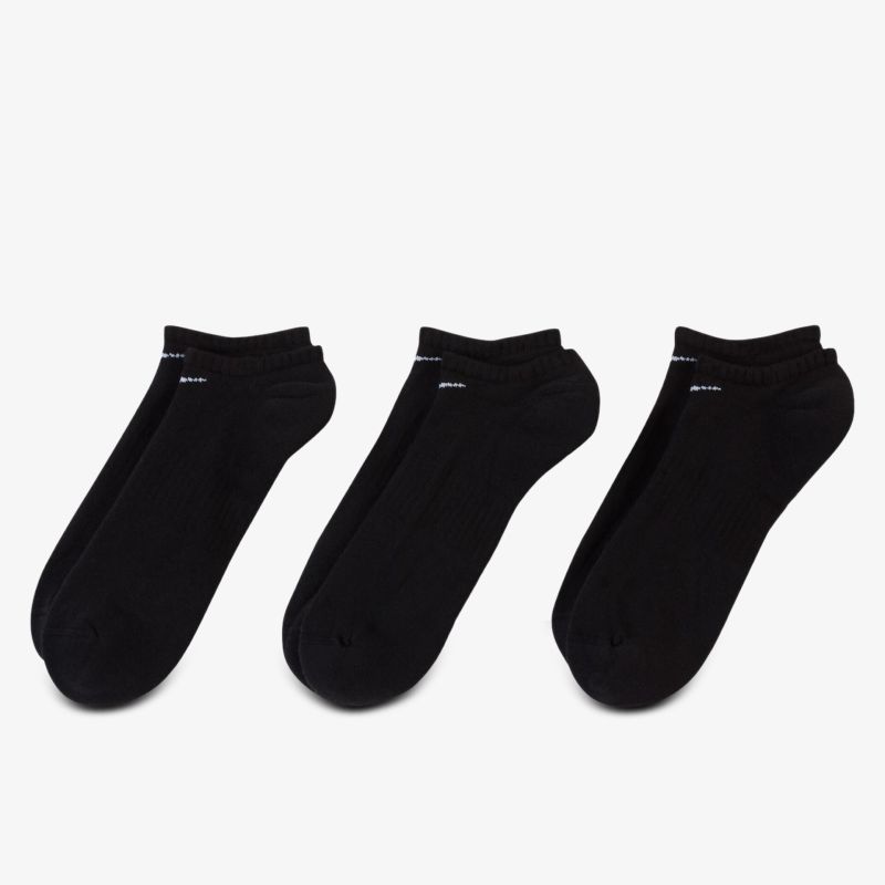 Schwarze, niedrig geschnittene Sportsocken aus atmungsaktivem Baumwollmaterial für hohen Tragekomfort