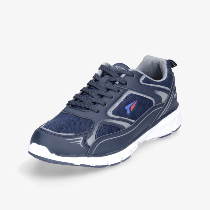 Sportlicher blauer Sneaker mit atmungsaktivem Material und rutschfester Sohle für bequemen Halt