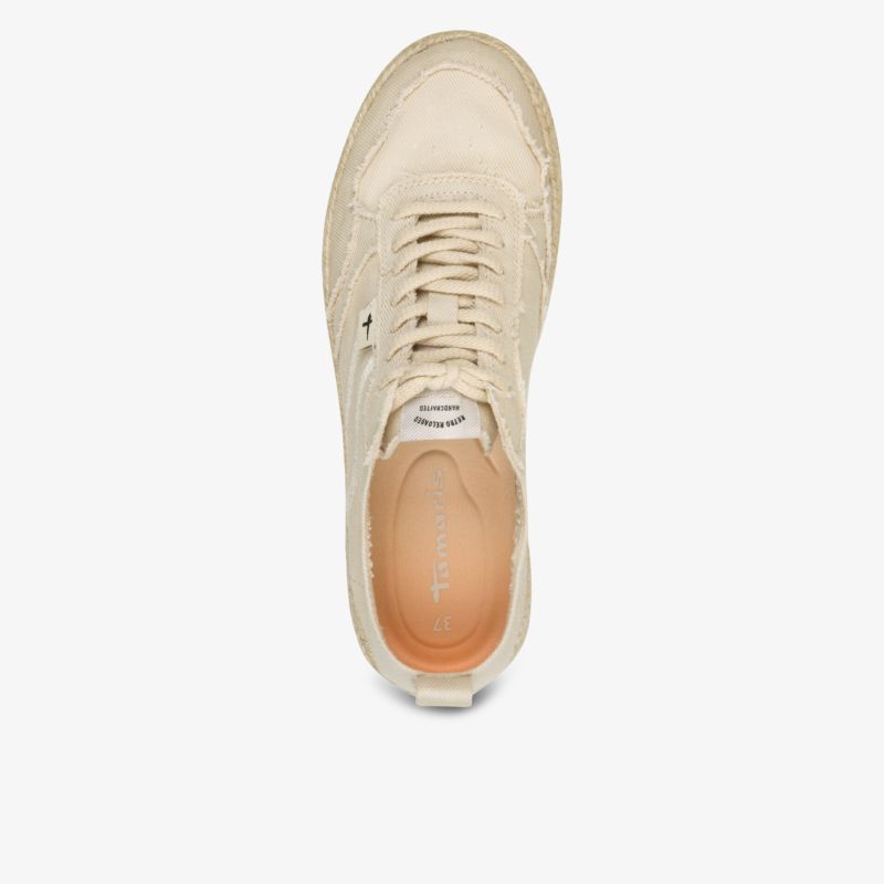 Bequemer Sneaker mit atmungsaktivem Material und langlebiger Sohle in klassischem beige