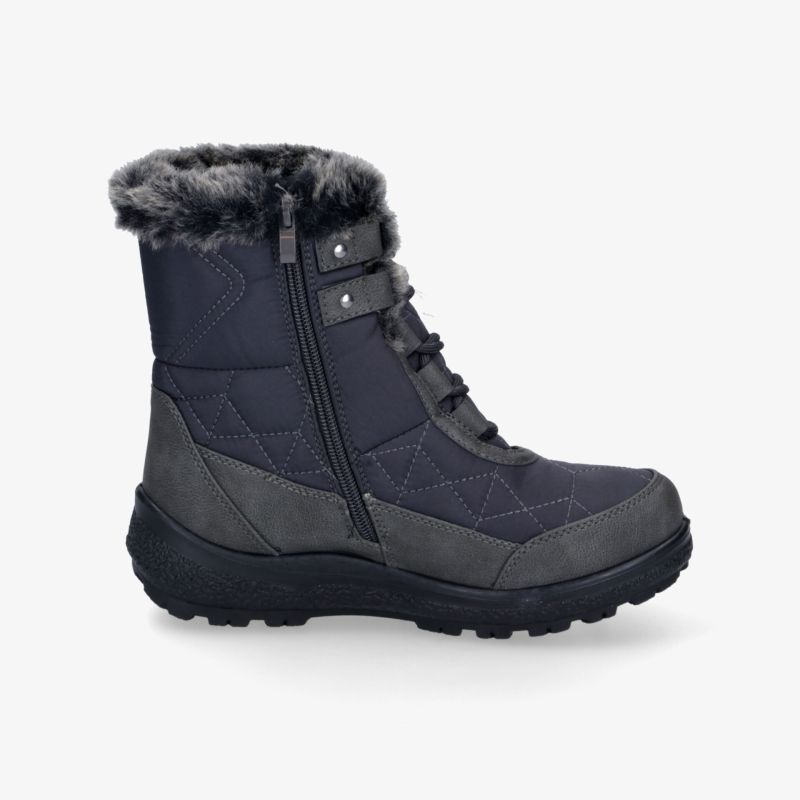 Winterstiefel seitlich gezeigt mit warmem Futter und praktischer Reißverschlussöffnung für hohen Tragekomfort