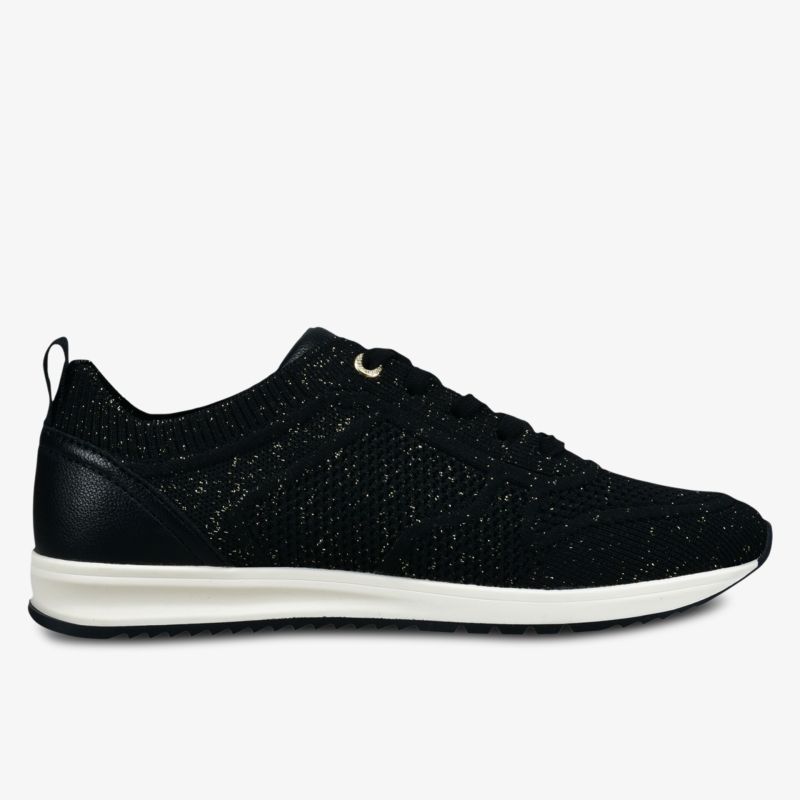 Elegante schwarze Sneakers mit bequemer Passform und rutschfester Sohle, perfekt für den täglichen Gebrauch.