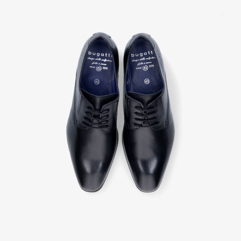 Elegante schwarze Lederschuhe mit Schnürung, ideal für Business- und formelle Anlässe. Komfortabel und klassisch.