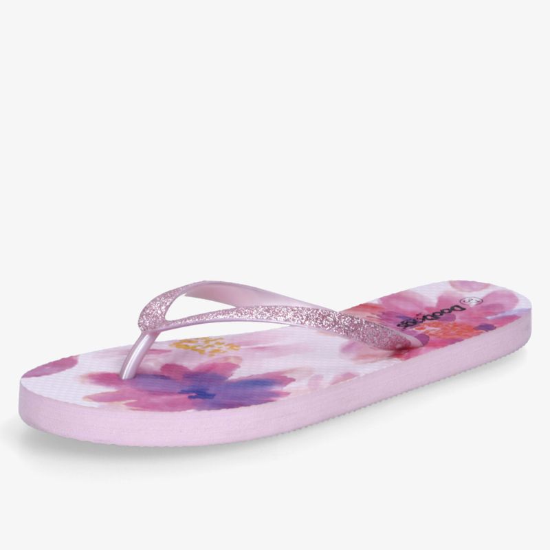 Leichtes Flipflop mit bunten Blumen, rutschfester Sohle und komfortabler Passform für sommerlichen Alltag