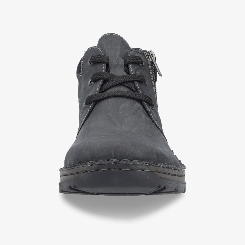 Robuster Schuh mit schnürverschluss und dämpfender sohle, komfortabel und langlebig für den alltag