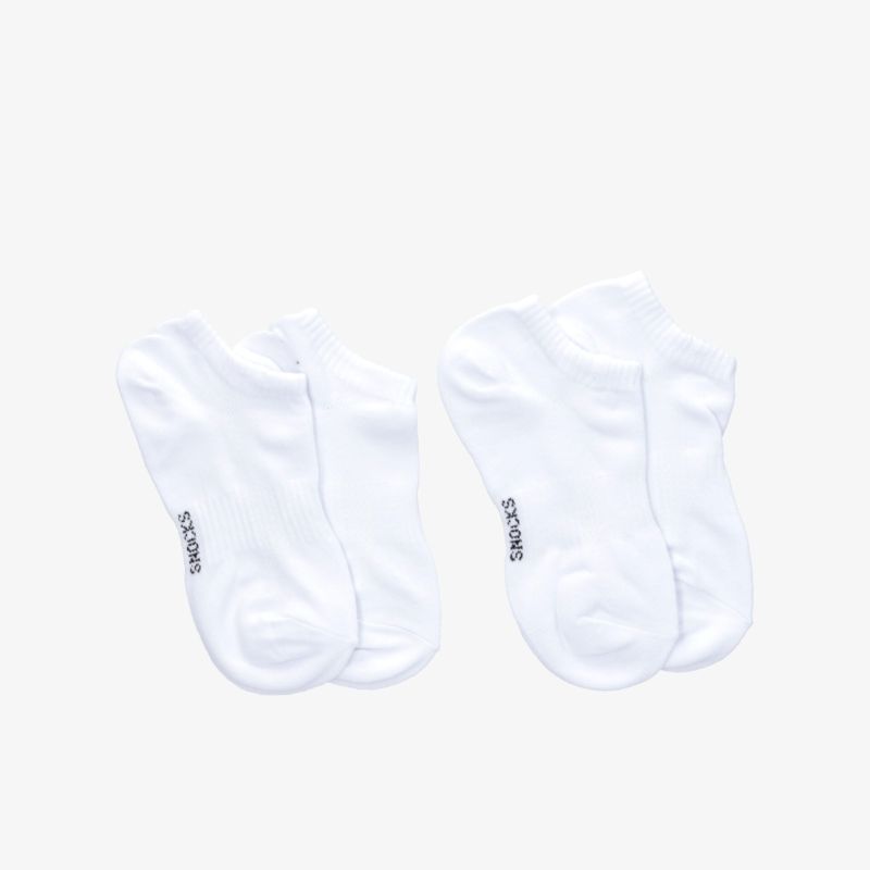 Weißes Sportsocken-Paar, weich und atmungsaktiv, bequem und robust für optimalen Tragekomfort