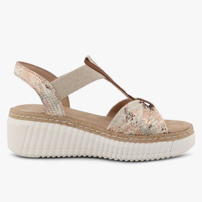 Bequeme Sandale mit elastischem Riemen und modischem Plateau, ideal für sommerlichen Tragekomfort