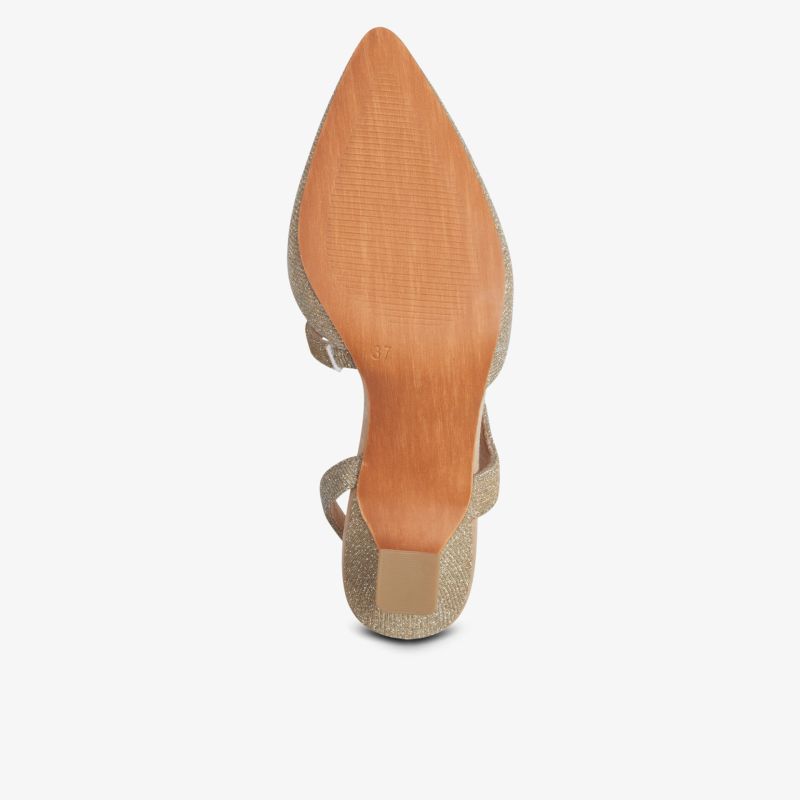 Elegante spitze Sandale mit bequemem Absatz und feiner Sohle für stilvollen Auftritt