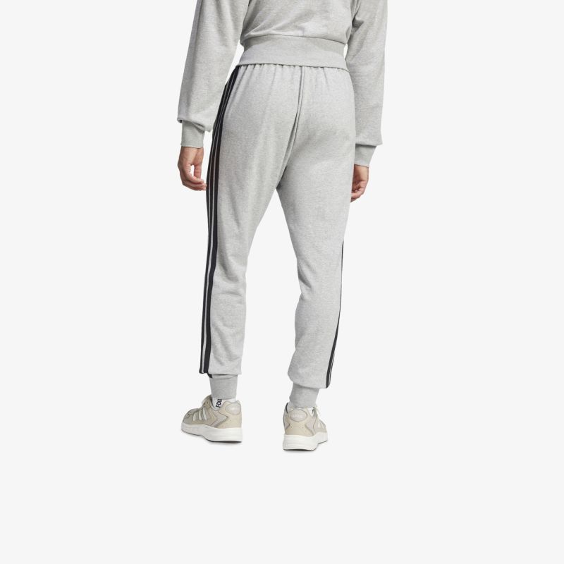 Graue Jogginghose mit elastischem Bund und seitlichem Streifen in sportlicher bequemer Passform von hinten