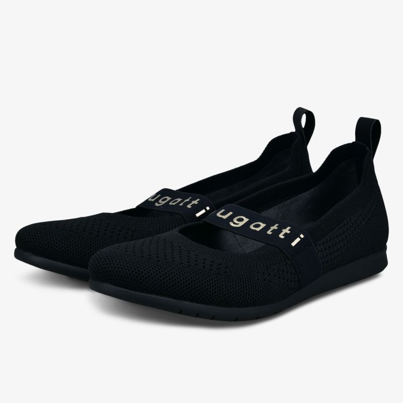 Elegante schwarze Schuhe mit flexiblem Design und atmungsaktivem Material für hohen Tragekomfort.