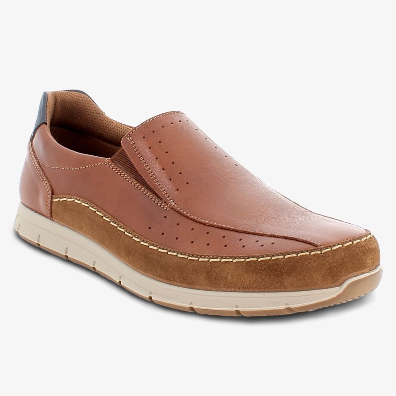 Bequemer Lederschuh in braun mit rutschfester Sohle und atmungsaktivem Design