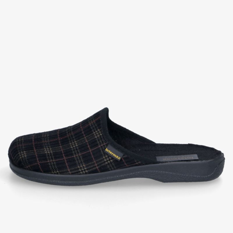 Bequemer Hausschuh mit kariertem Muster, weicher Sohle und rutschfestem Design, ideal für den Alltag