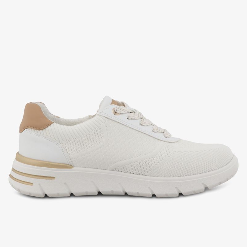 Weißer Sneaker mit bequemer Passform und atmungsaktivem Material, sportliches Design für ganztägigen Komfort