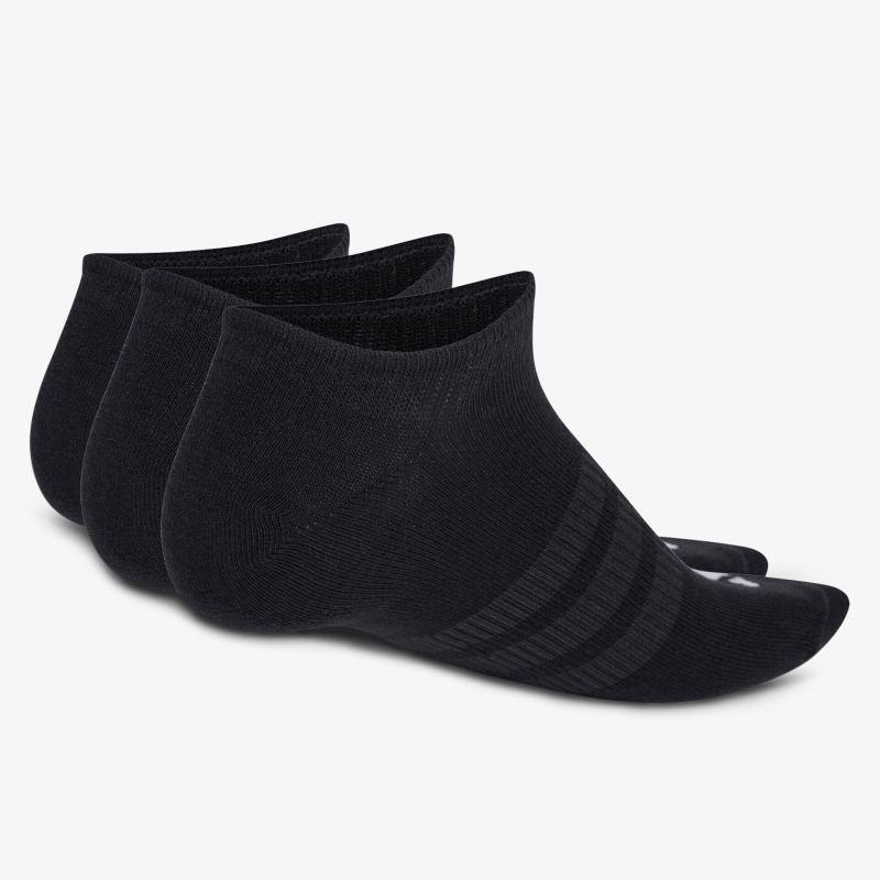 Schwarze, niedrige Sneakersocken im 3er-Pack, weich und bequem mit elastischem Bund für guten Halt