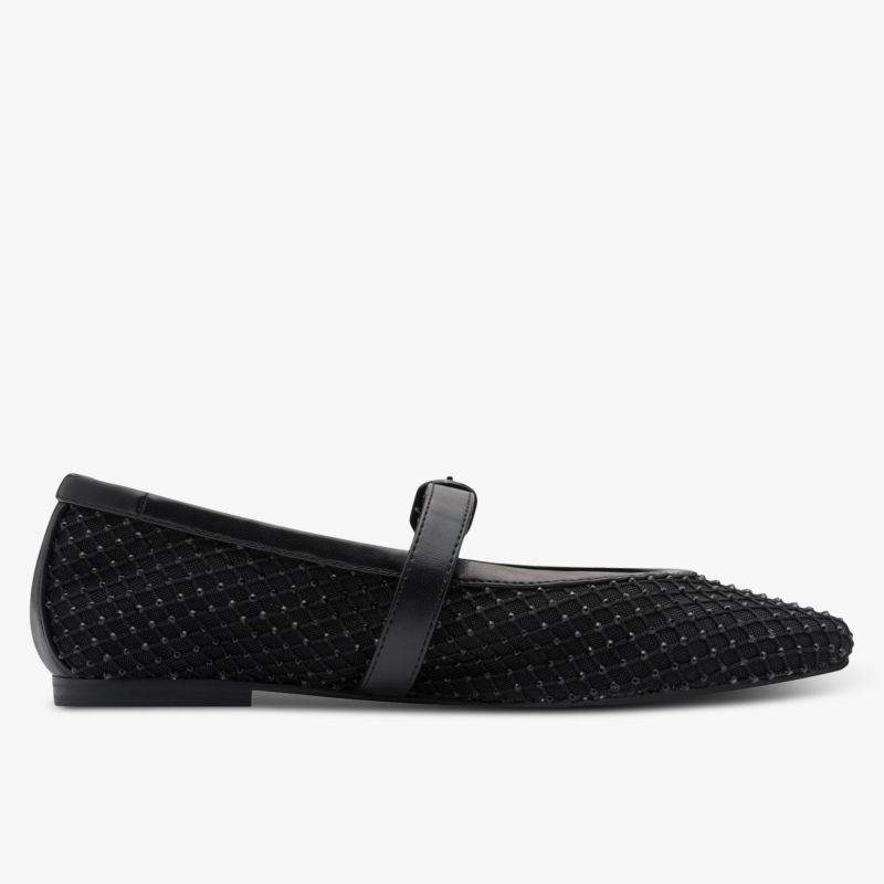 Elegante schwarze Schuhe mit feinen Details und sicherem Verschluss.