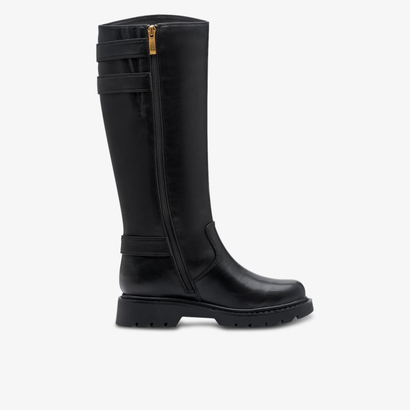 Schwarzer Stiefel mit robustem Reißverschluss und langlebiger Sohle, modischer und komfortabler Begleiter