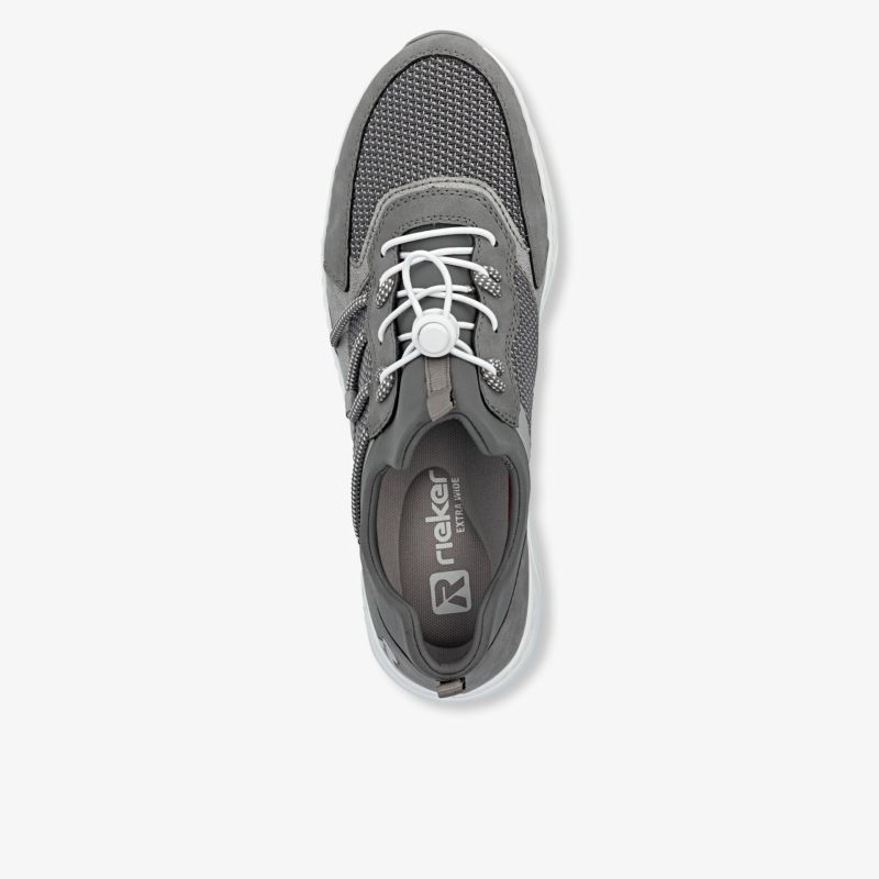 Sportlicher Schuh mit atmungsaktivem Mesh-Obermaterial und praktischen Schnürsenkeln, Draufsicht