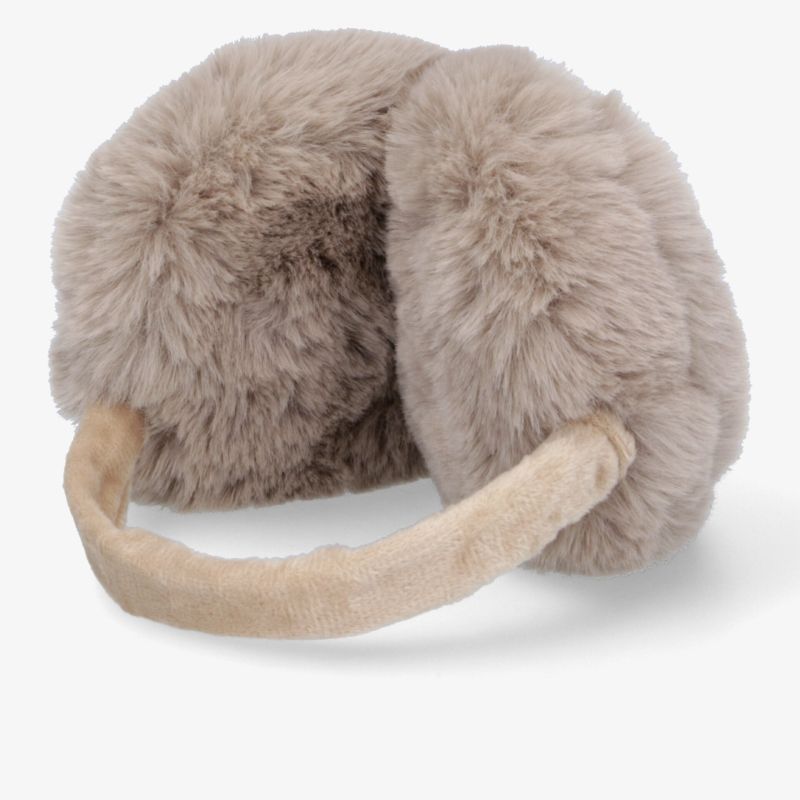 Weiche, kuschlige Ohrenschützer in hellem Beige für angenehmen Kälteschutz und hohen Tragekomfort