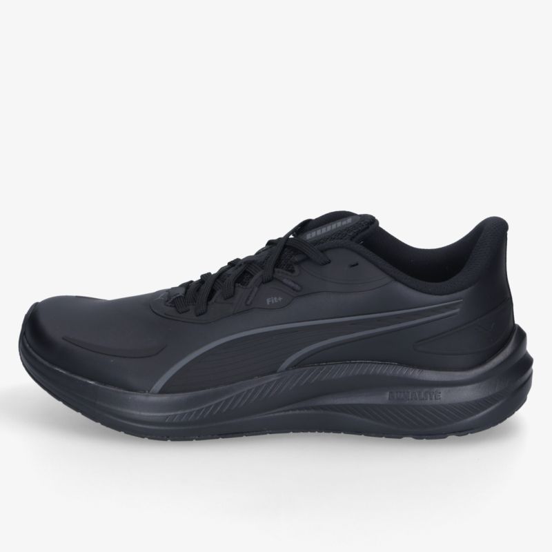 Schwarzer Sportschuh mit leichtem, stabilem Profil und modernem Design, optimal für komfortables Training