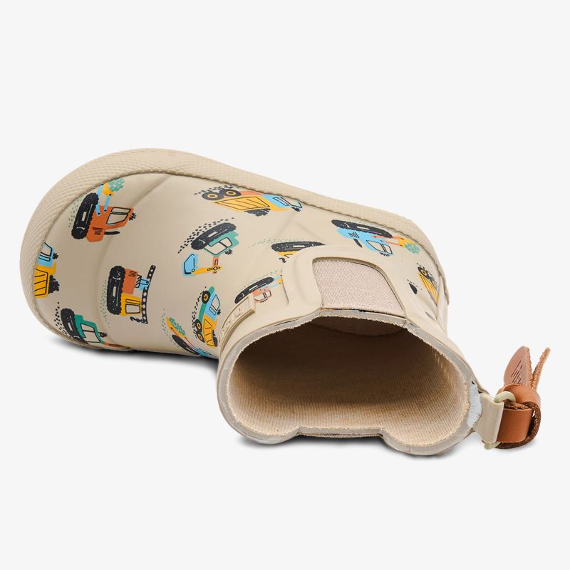 Bequeme beige Schuhe mit buntem Boote-Muster und strapazierfähigem Design