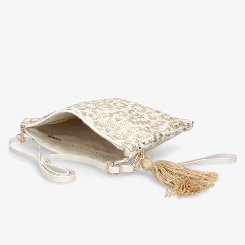 Leichte Tasche in kompakter Form mit dekorativer Quaste und praktischem Reißverschluss, elegantes modisches Design