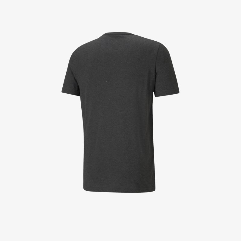Schwarzes kurzärmliges T-Shirt in Rückansicht, schlichtes Design und angenehmer Tragekomfort