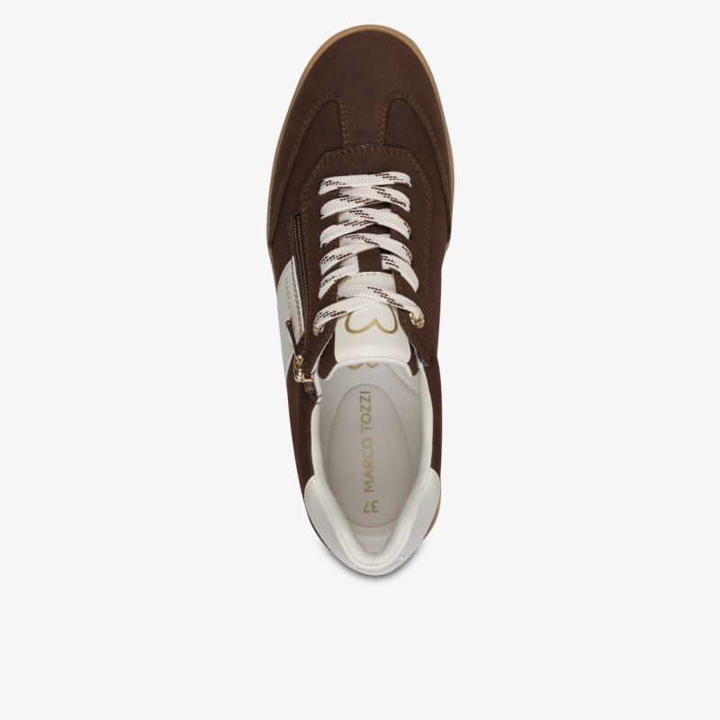 Brauner Sneaker mit moderner Schnürung und komfortablem Design aus langlebigem Material