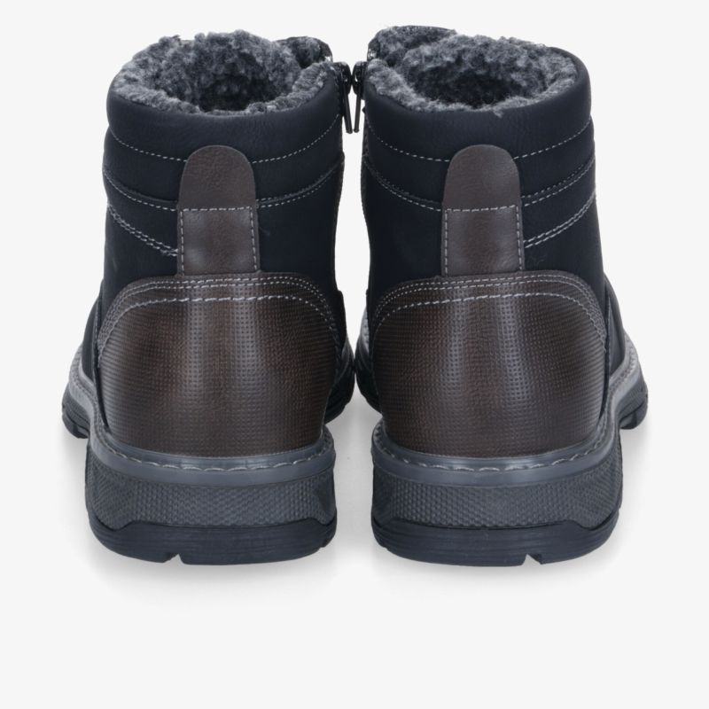 Robuste warme Stiefel mit flauschiger Innenfütterung und rutschfester Sohle, ideal für kalte Tage