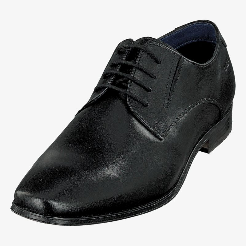 Eleganter schwarzer Lederschnürschuh für formelle Anlässe und Businesskomfort.