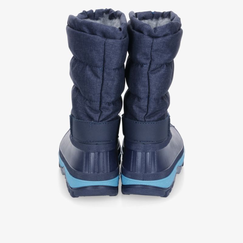 Wasserdichte, warme Winterstiefel in Blau, ideal für kalte und nasse Bedingungen mit robuster Sohle.
