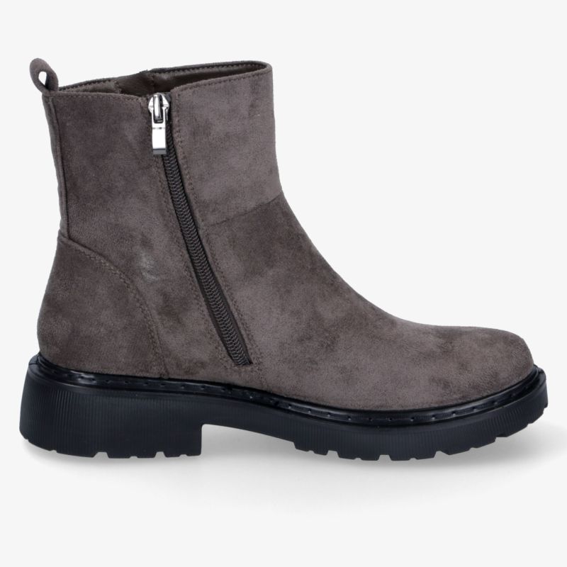 Hochwertiger brauner Stiefel mit Reißverschluss und rutschfester Sohle für Komfort und Stil im Alltag.
