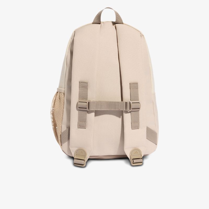 Beiger Rucksack mit gepolsterten Schulterriemen und praktischem Design ideal für den Alltag