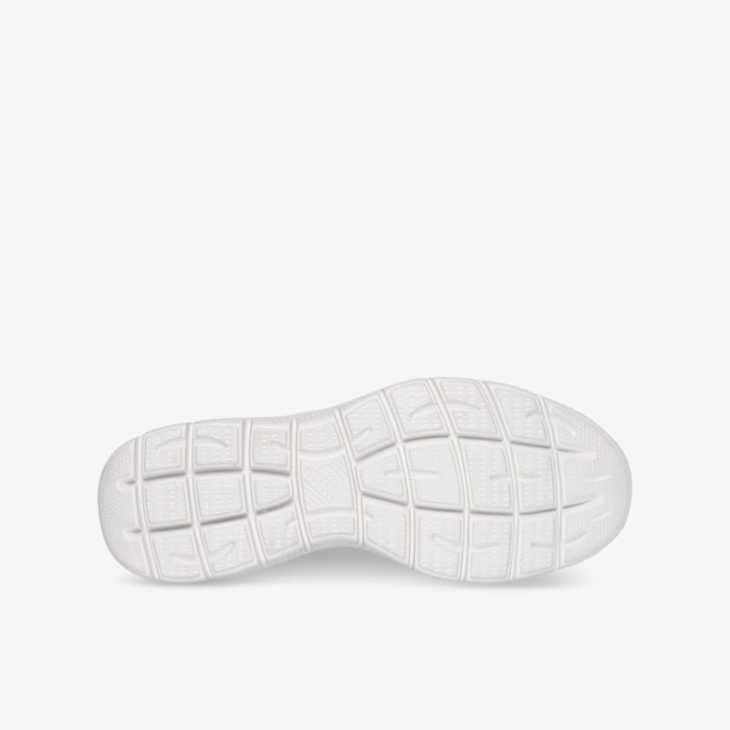 Weiße Schuhsohle mit rutschfestem Profil, flexiblem Design und hoher Stoßdämpfung für optimalen Komfort